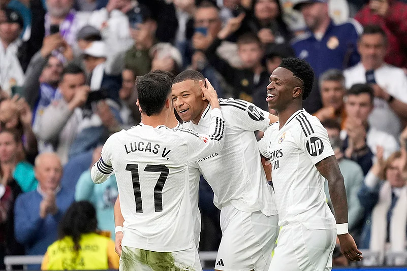 Spanish La Liga soccer Real Madrid vs Celta Vigo: Kylian Mbappe