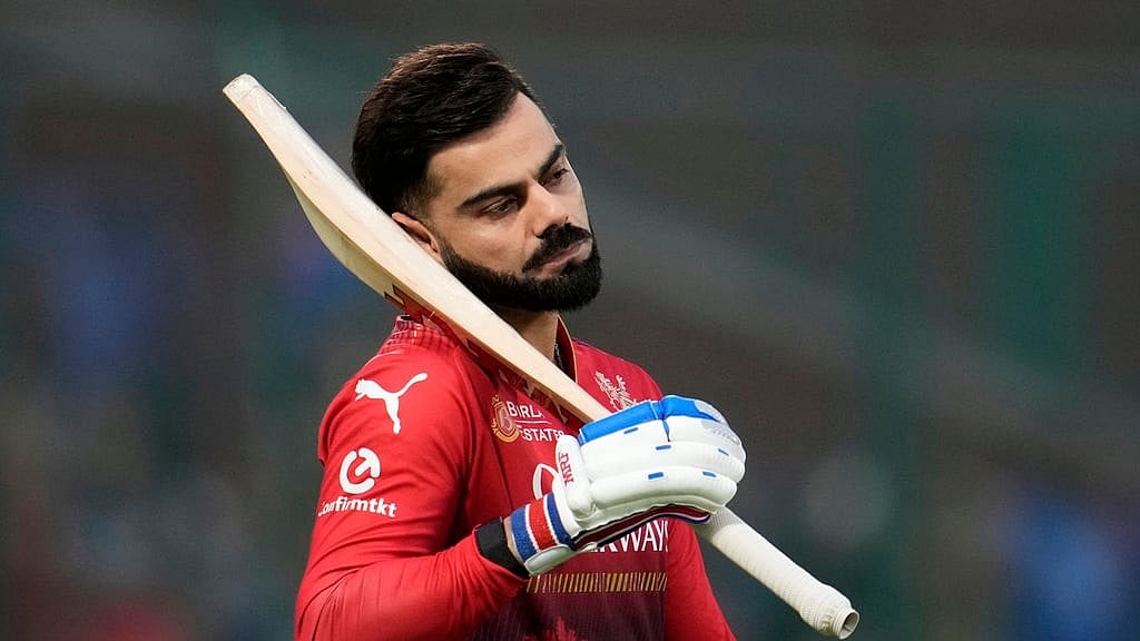Royal Challengers Bengaluru's Virat Kohli warms up. - AP/Manish Swarup