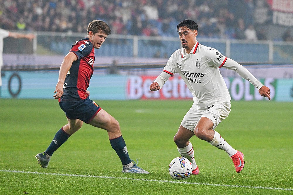 Italy soccer Serie A Genoa vs AC Milan match: Morten Frendrup