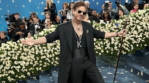 Shah Rukh Khan strikes his signature pose at Meta Gala 2025
