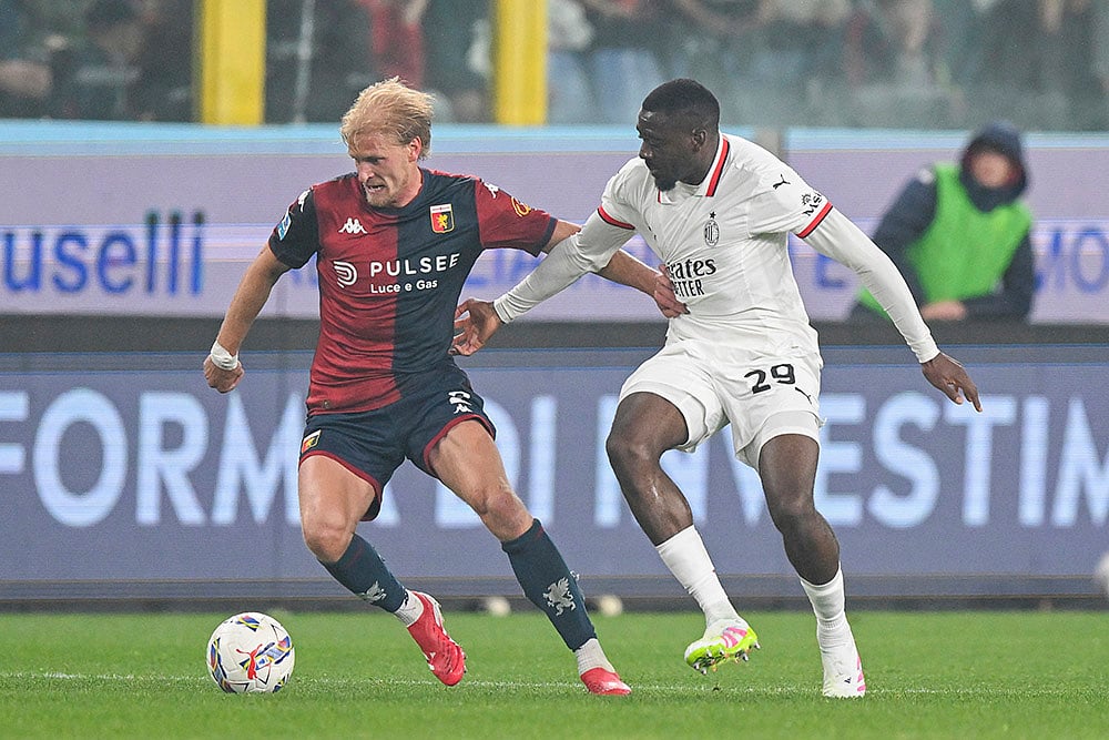 Italy soccer Serie A Genoa vs AC Milan match: Morten Thorsby