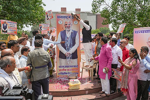 BJP celebrates caste census decision