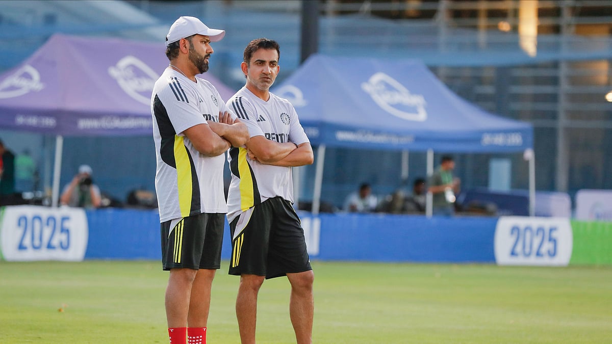 Indian men's cricket team head coach Gautam Gambhir (R) with captain Rohit Sharma. - Photo: X | Rohit Sharma