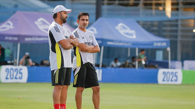 gautam gambhir X with rohit sharma
