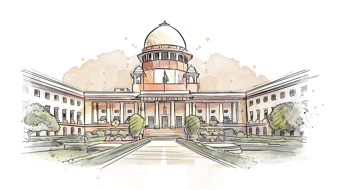  Illustration of The Supreme Court By Saahil for Outlook India 