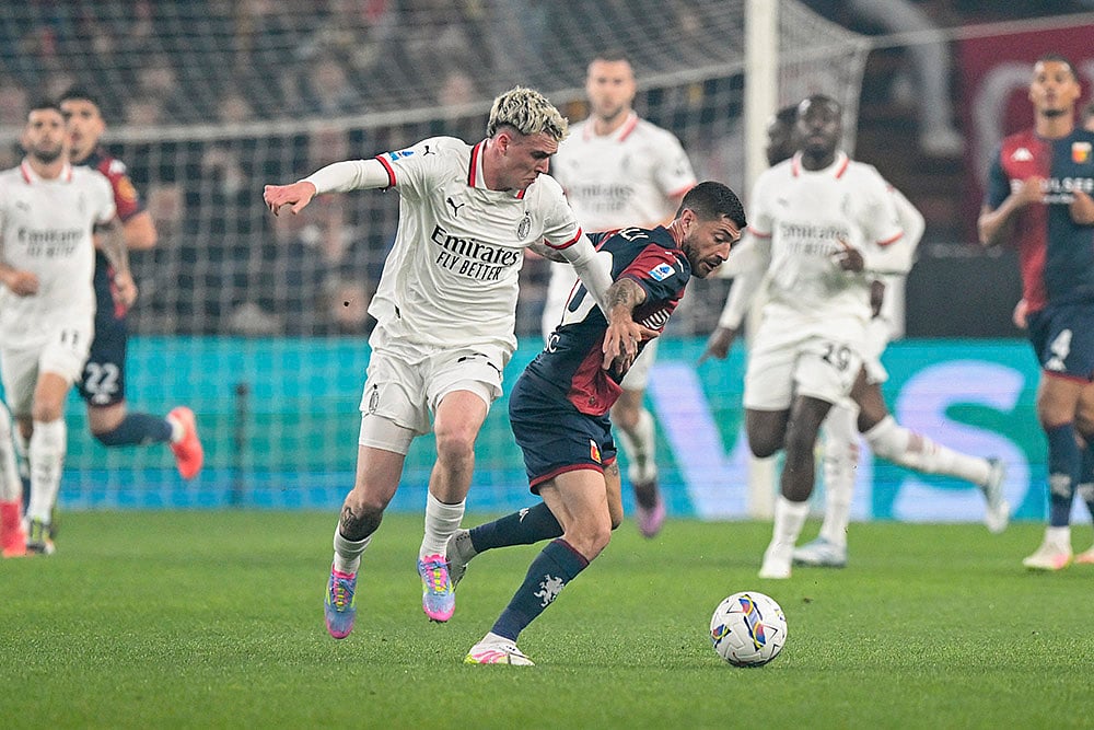Italy soccer Serie A Genoa vs AC Milan match: Stefano Sabelli