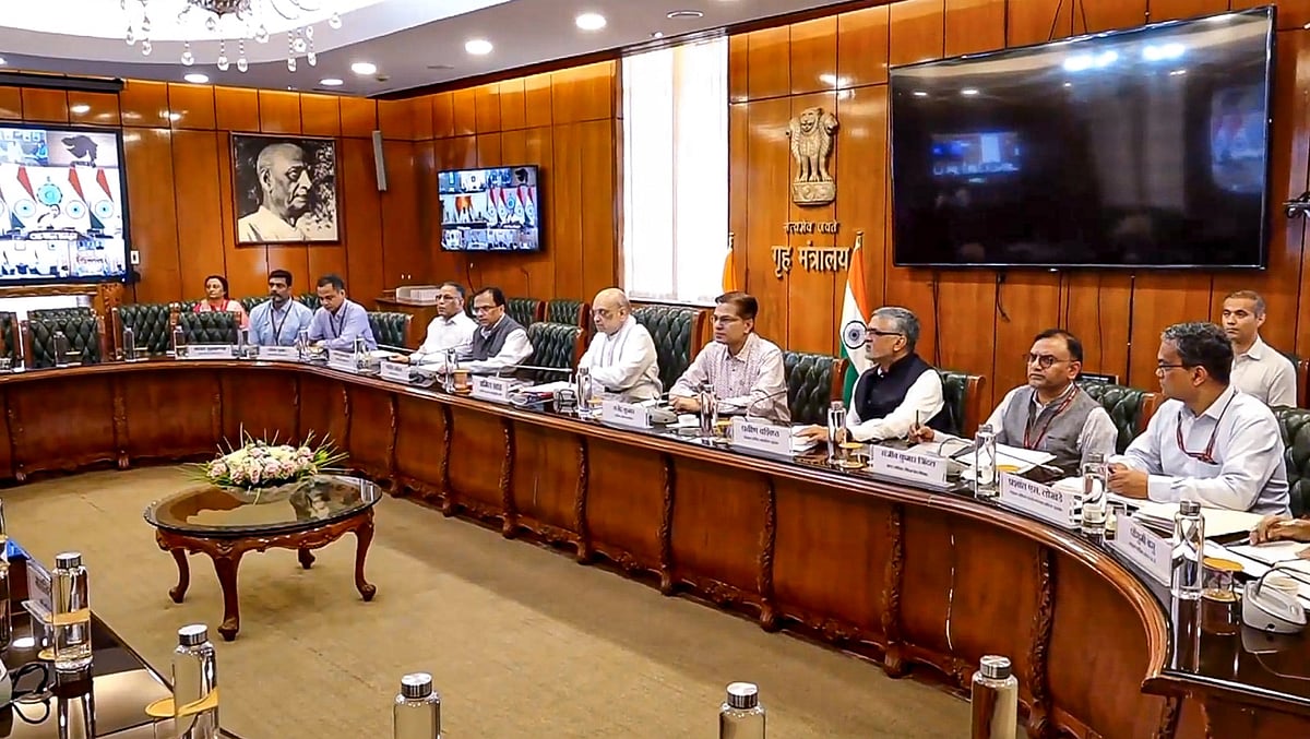 PTI : Union Home Minister Amit Shah holding high-level meeting with chief ministers
