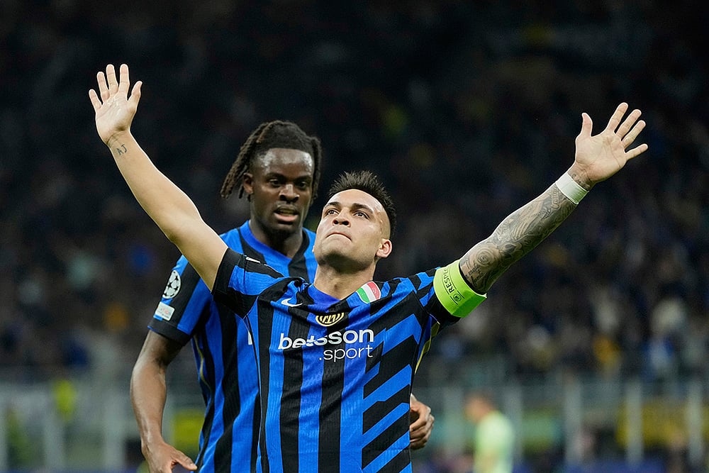 Champions League 2024-25 Semifinal Second Leg Inter Milan vs Barcelona: Lautaro Martinez