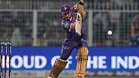 | Photo: AP Photo/Bikas Das : Kolkata Knight Riders' Manish Pandey plays a shot during the IPL match.