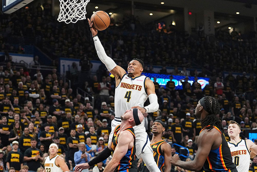 NBA Western Conference Semifinals game 2 Oklahoma City Thunder Vs Denver Nuggets: Russell Westbrook