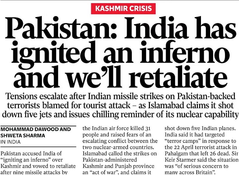 India has ignited an inferno, and well retaliate: The Independent