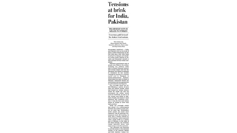 Tensions at the brink for India, Pakistan: The Washington Post
