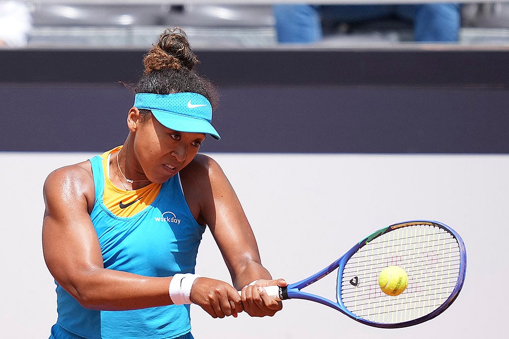 2025 Italian Open tennis tournament third round Photo: Naomi Osaka vs Viktorija Golubic