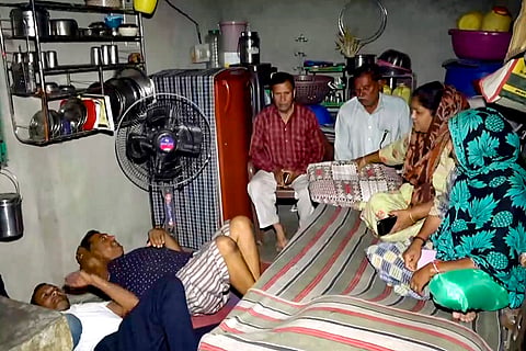 Villagers take shelter in bunker
