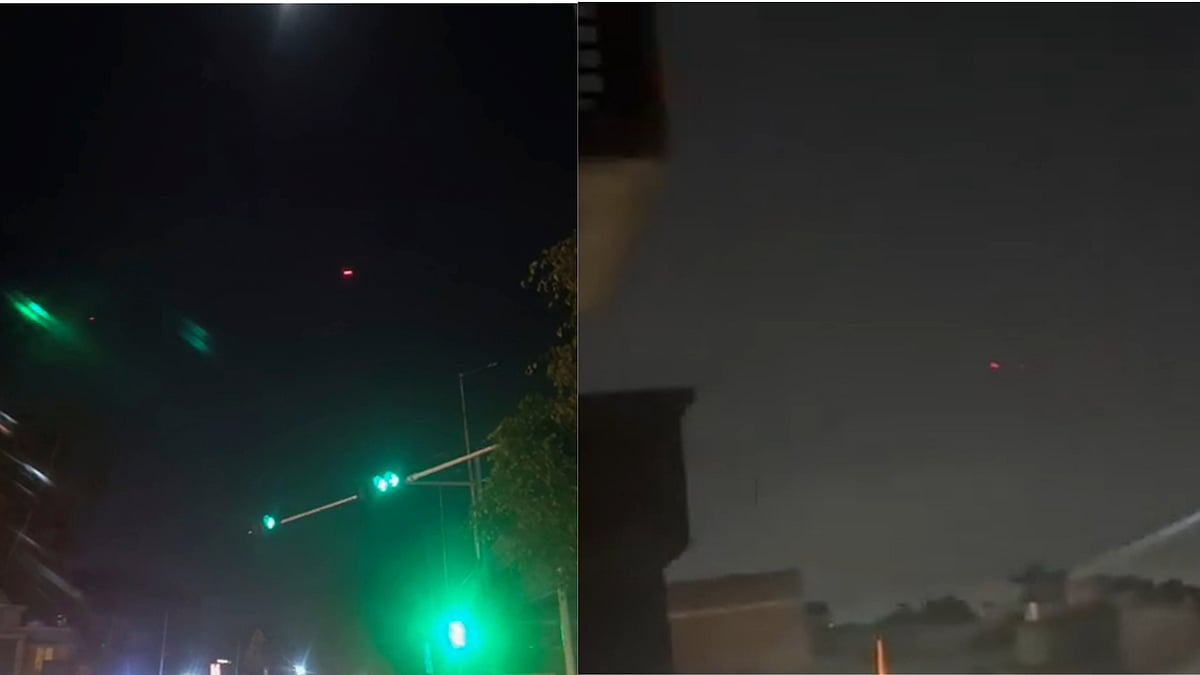 Pakistani drones spotted in Jammu - | Photo: PTI/X