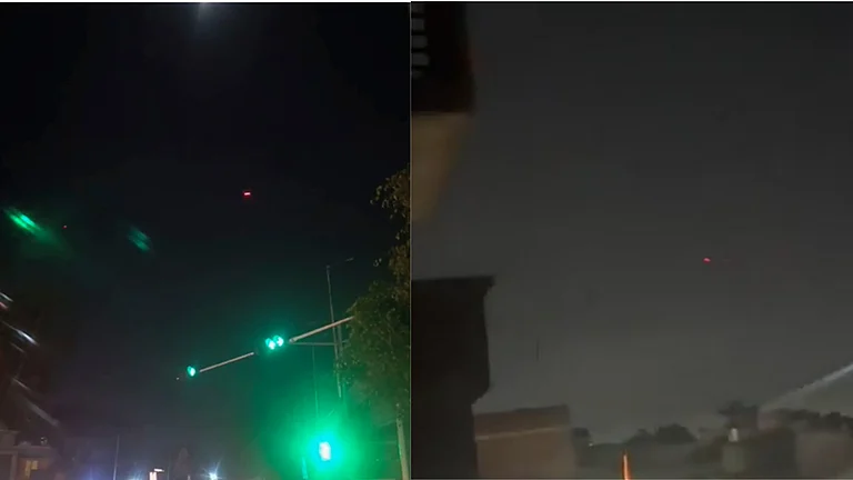 Pakistani drones spotted in Jammu - | Photo: PTI/X