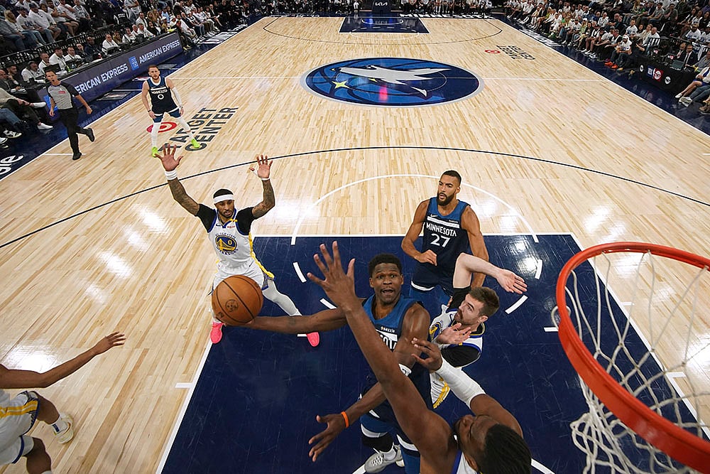 NBA basketball playoff series Game 2 Minnesota Timberwolves vs Golden State Warriors_Anthony Edwards