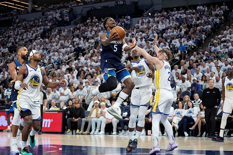 NBA basketball playoff series Game 2 Minnesota Timberwolves vs Golden State Warriors_Anthony Edwards