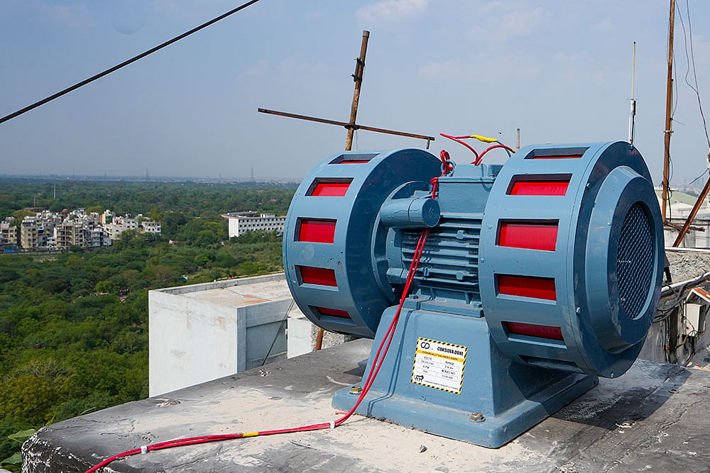 Air raid siren testing at PWD building in Delhis ITO
