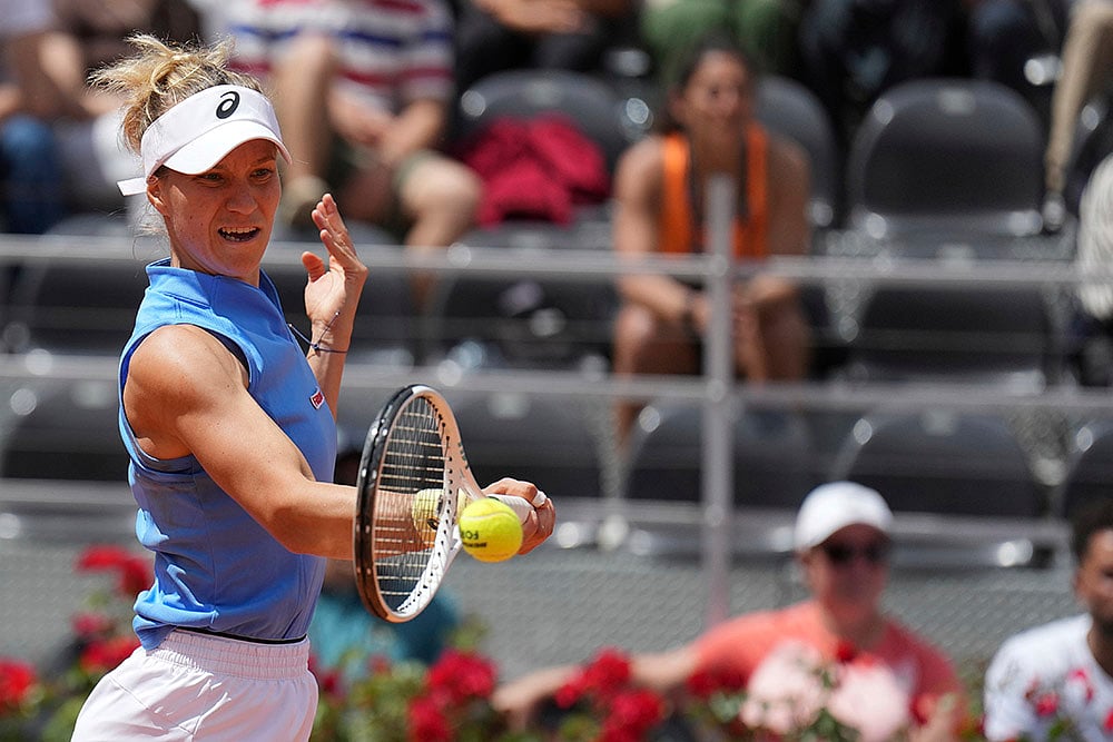 2025 Italian Open tennis tournament third round Photo: Naomi Osaka vs Viktorija Golubic
