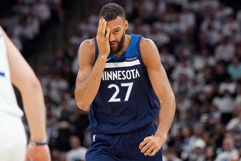 NBA basketball playoff series Game 2 Minnesota Timberwolves vs Golden State Warriors_Rudy Gobert