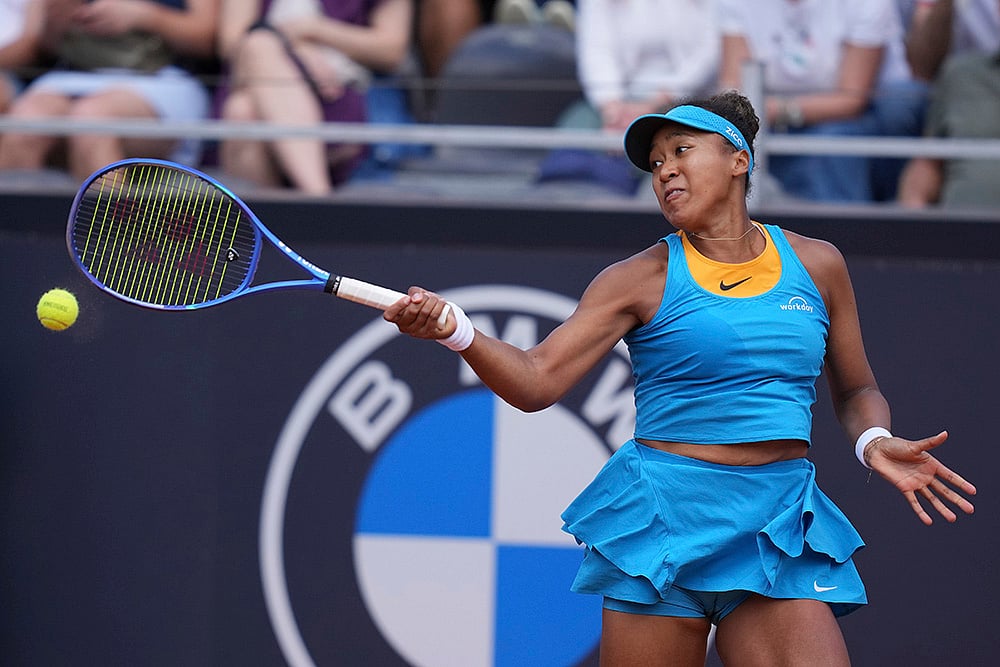2025 Italian Open tennis tournament third round Photo: Naomi Osaka vs Viktorija Golubic