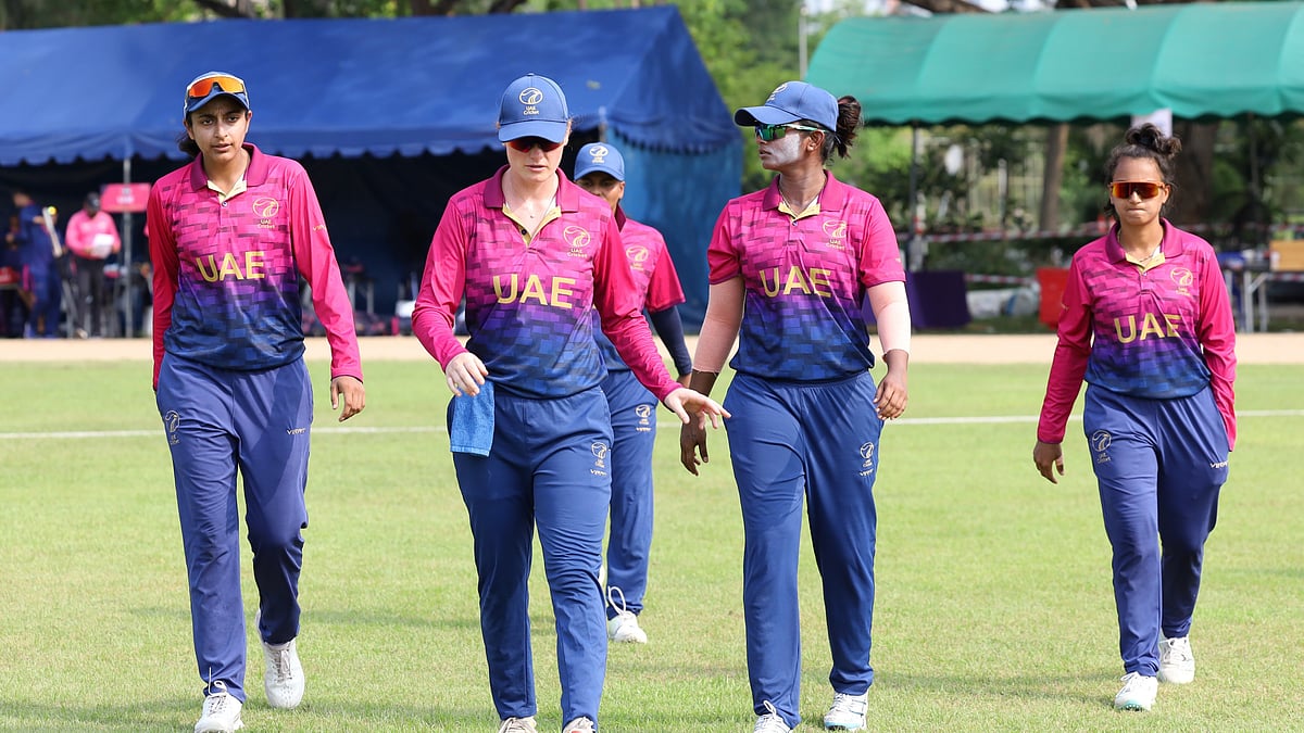 X | UAE Cricket  : File photo of the UAE women's cricket team. 