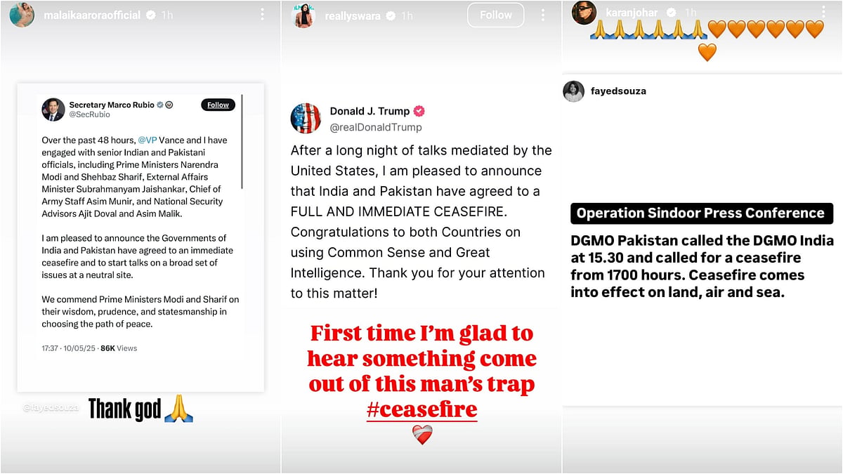Celebs reactions to India-Pakistan ceasefire