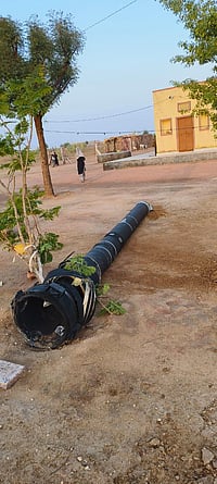 Long Night For Barmar, Jaisalmer As Pakistan Launches Multiple Drone Attacks Tabeenah Anjum : Debris of a fallen missile-like structure found in Jaimla Village in Pokhran on Saturday morning.