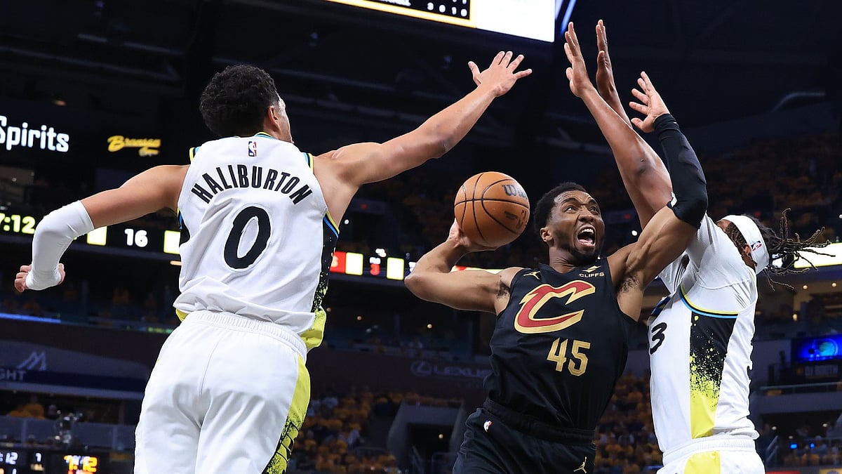 Cleveland Cavaliers' Donovan Mitchell in action.