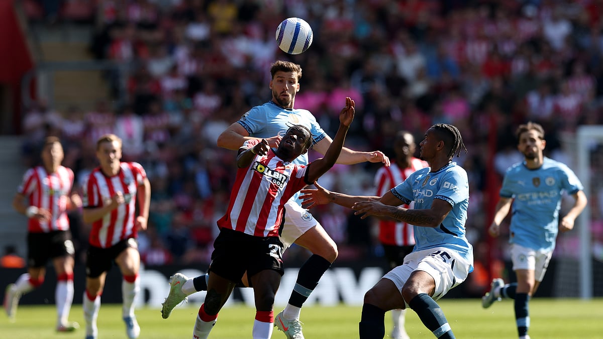 Ruben Dias in action versus Southampton