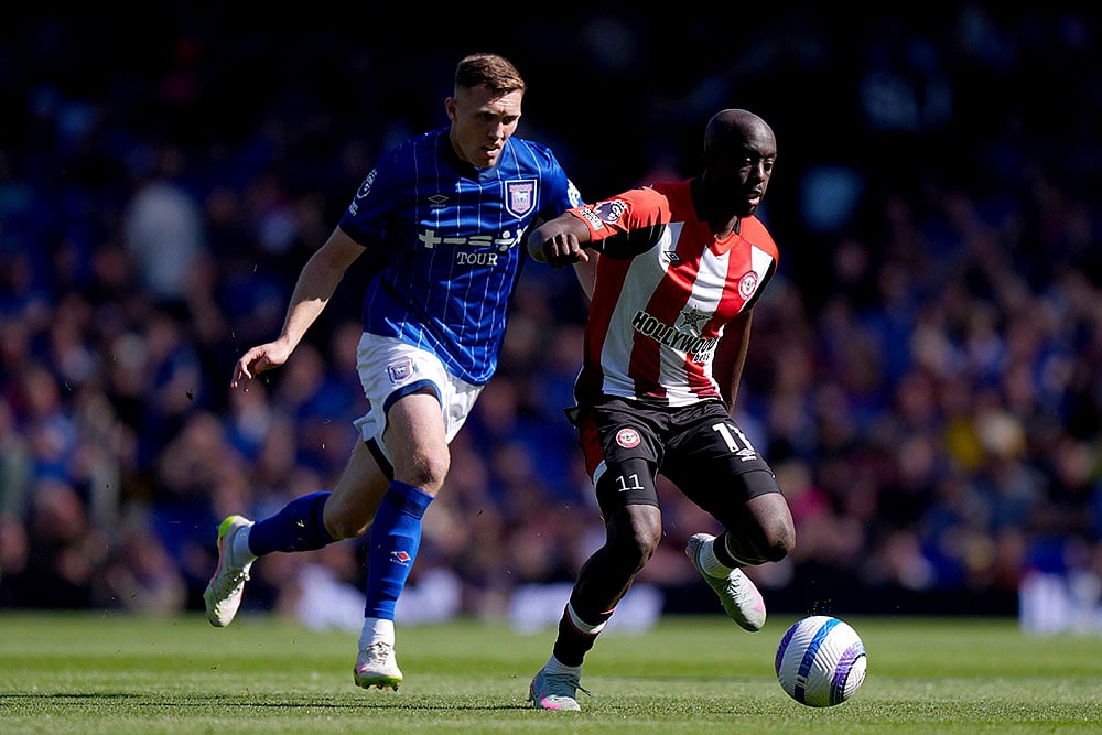 Britain soccer Premier League Ipswich Town vs Brentford: Cameron Burgess 