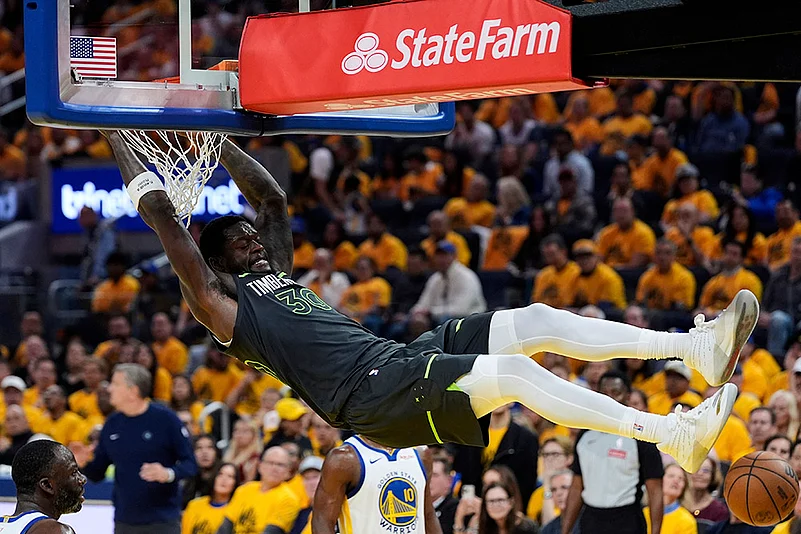 NBA basketball playoff series game 3 Minnesota Timberwolves vs Golden State Warriors: Julius Randle