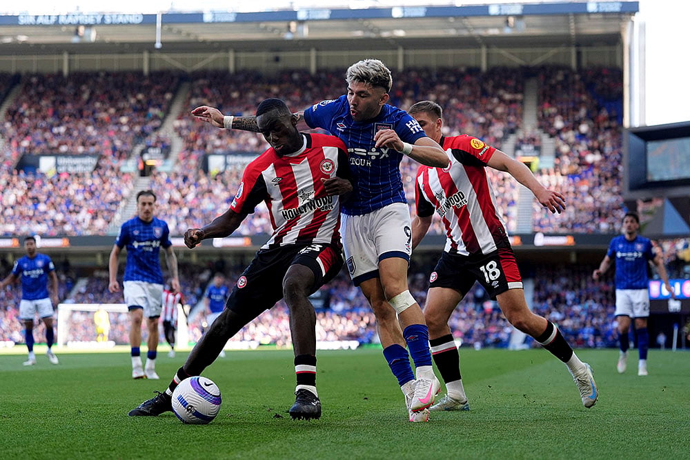 Britain soccer Premier League Ipswich Town vs Brentford: Julio Enciso
