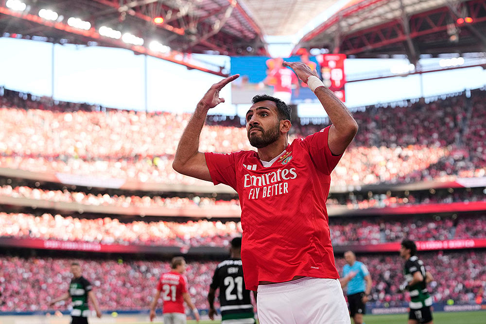 Portuguese league soccer Primeira Liga SL Benfica vs Sporting CP: Vangelis Pavlidis