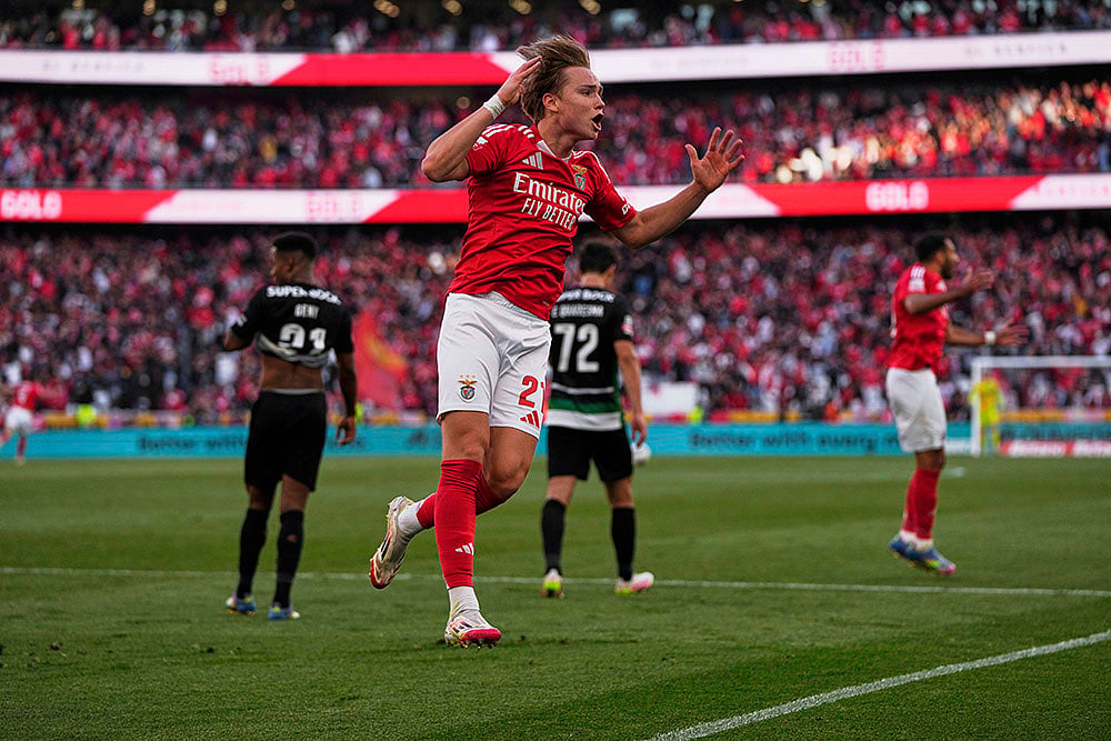 Portuguese league soccer Primeira Liga SL Benfica vs Sporting CP: Andreas Schjelderup
