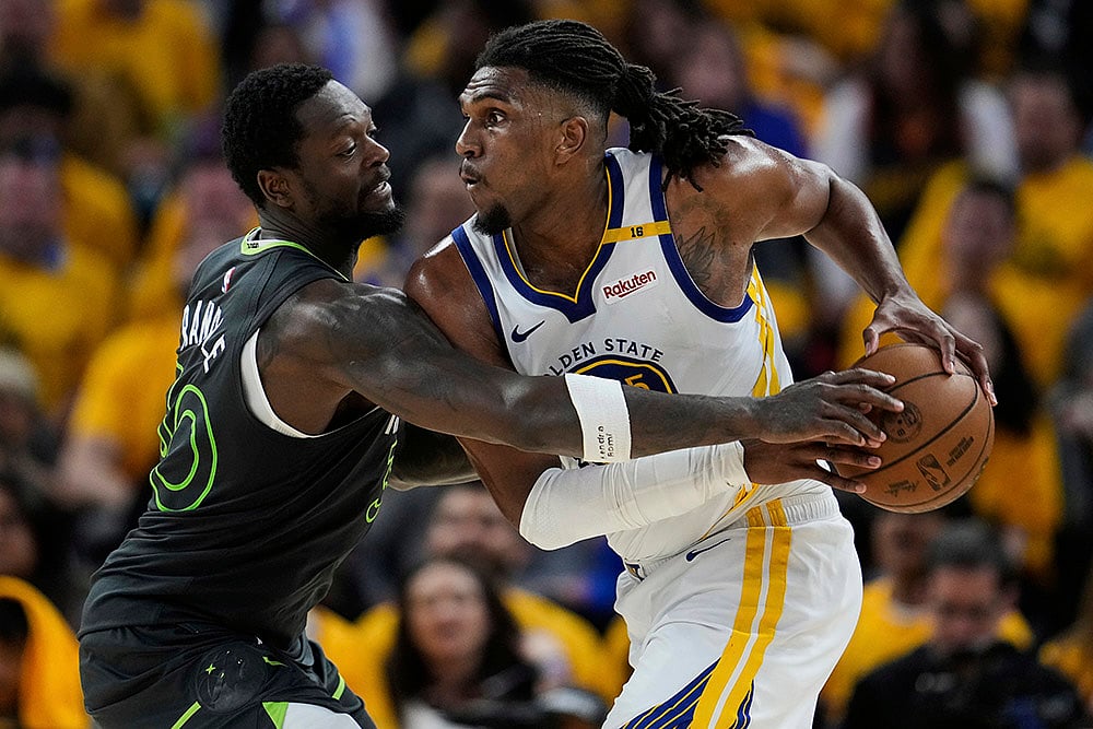 NBA basketball playoff series game 3 Minnesota Timberwolves vs Golden State Warriors: Julius Randle