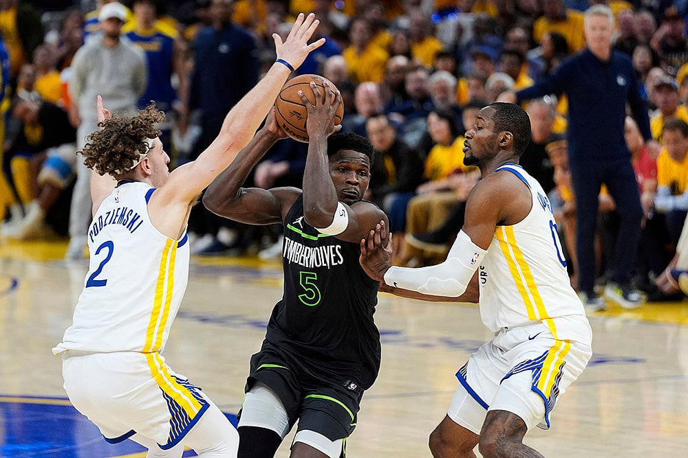 NBA basketball playoff game 3 Minnesota Timberwolves vs Golden State Warriors: Anthony Edwards