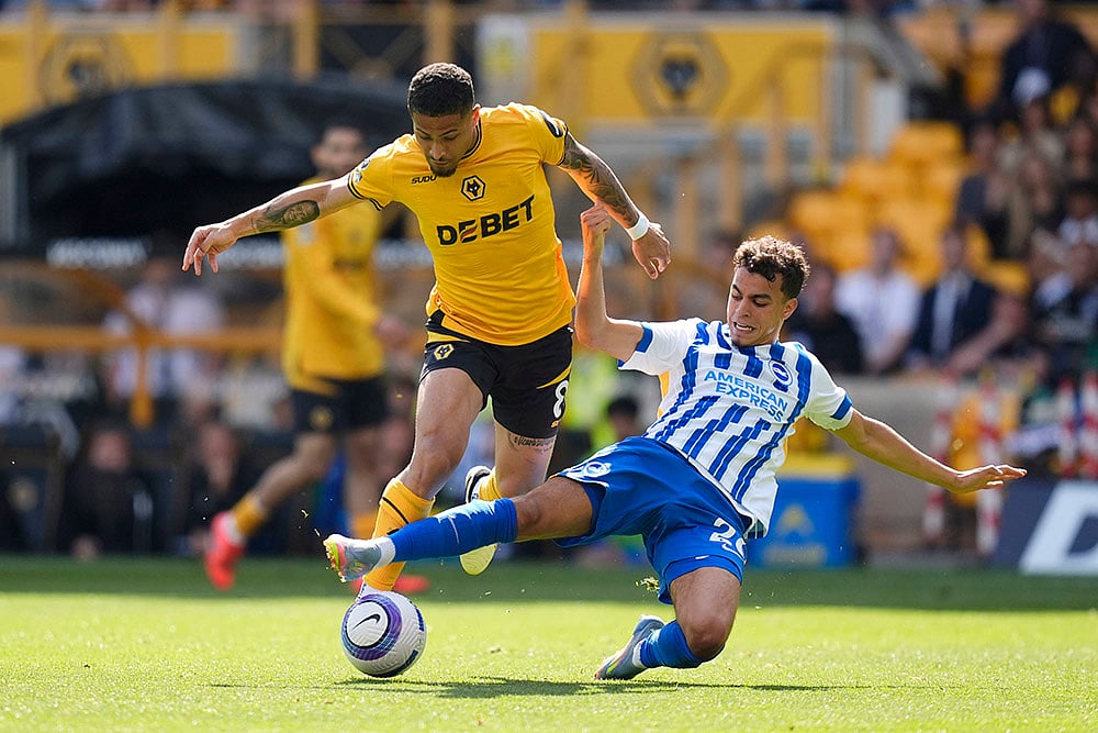 Britain soccer Premier League Wolverhampton Wanderers and Brighton: Joao Gomes