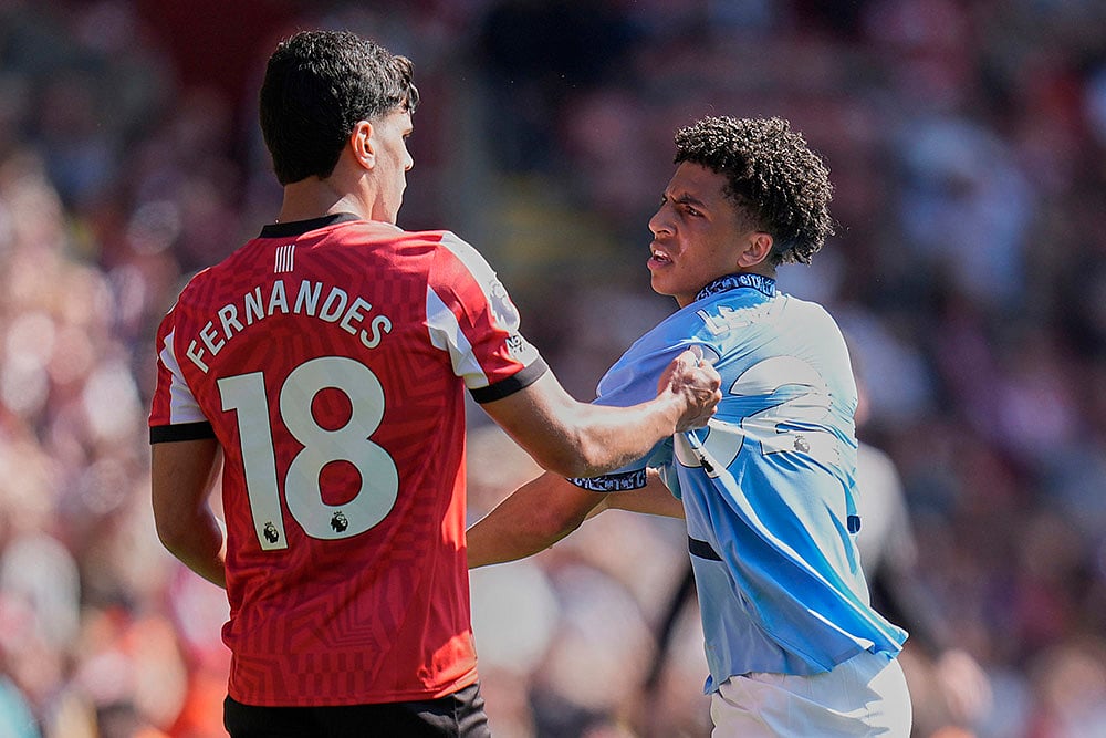 Britain soccer Premier League Manchester City vs Southampton: Rico Lewis