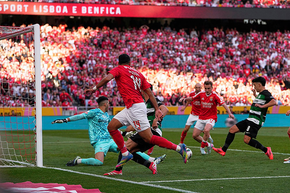 Portuguese league soccer Primeira Liga SL Benfica vs Sporting CP: Vangelis Pavlidis