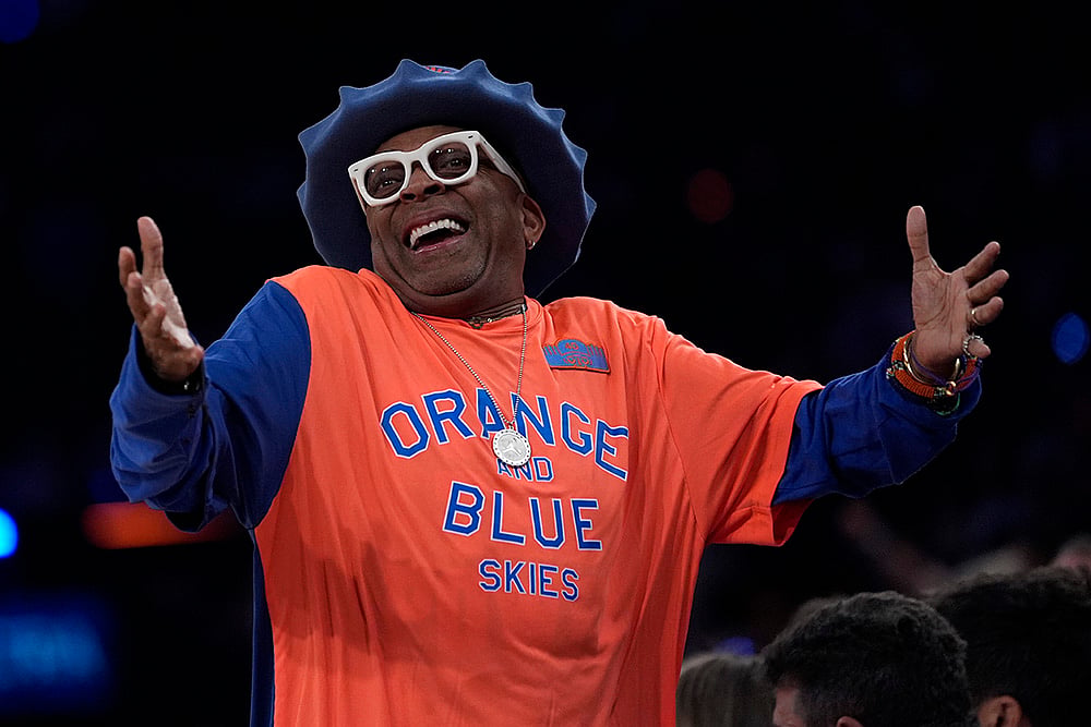 NBA basketball playoff series game 3 Minnesota Timberwolves vs Golden State Warriors: Spike Lee