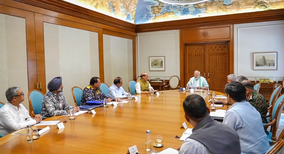 modi defence meeting ceasefire 