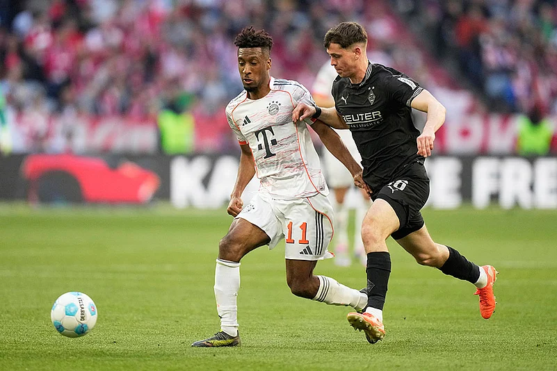 Germany Soccer Bundesliga FC Bayern Munich and Borussia Moenchengladbach: Kingsley Coman