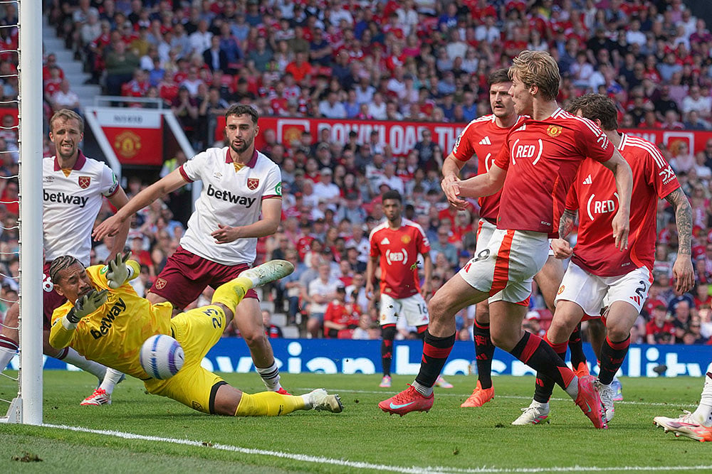 English Premier League soccer Manchester United Vs West Ham: Rasmus Hojlund