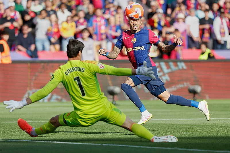 Spanish La Liga Soccer El clasico Barcelona vs Real Madrid: Raphinha