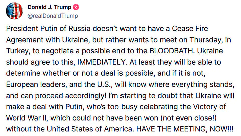 President Donald on Truth Social