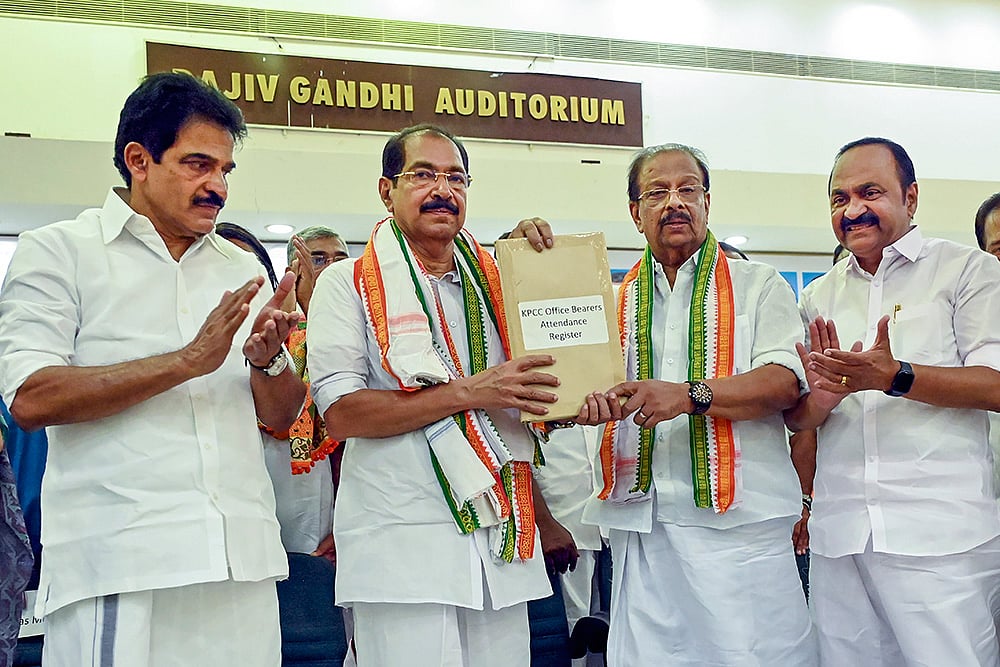 Photo: PTI : Sunny Joseph takes charge as new Kerala Congress President