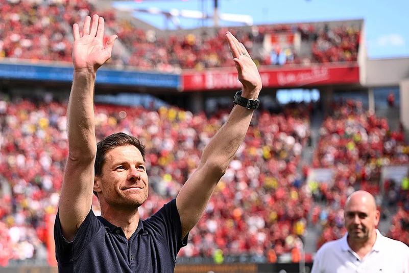 Germany Soccer Bundesliga Bayer 04 Leverkusen vs Borussia Dortmund: Xabi Alonso