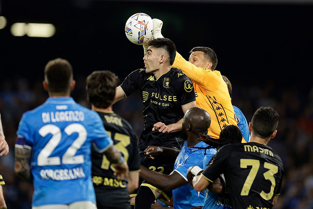 Italian soccer Serie A Napoli Vs Genoa: Benjamin Siegrist